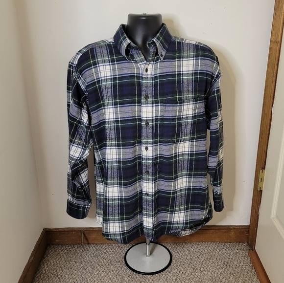 Vintage - American Eagle Men's Plaid Flannel - Size (M) - Excellent Condition - Picture 1 of 7